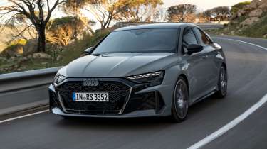 2024 Audi RS3 saloon front quarter dynamic