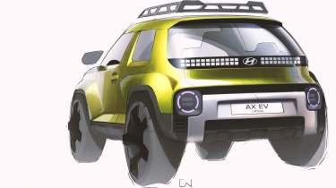 Hyundai Inster Cross sketch rear