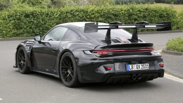 Spy shot of secretly tested future car