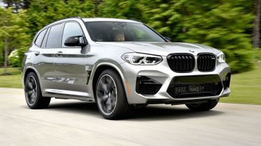 BMW X3 M Competition SUV front 3/4 tracking