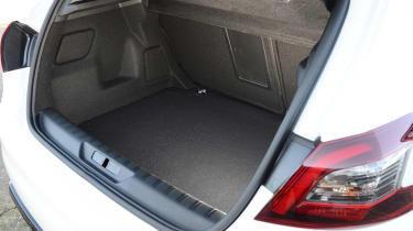 The Peugeot has a large 470-litre boot, dwarfing the Volkswagen Golf and Ford Focus
