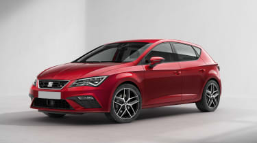 Red SEAT Leon FR static