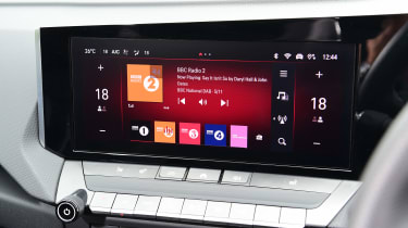 Vauxhall Astra hatchback infotainment display