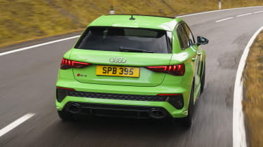 Audi RS 3 Sportback Launch Edition driving - rear view