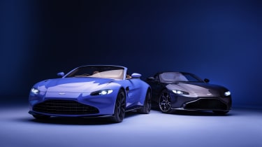 2020 Aston Martin Vantage Roadster and Coupe - front on view