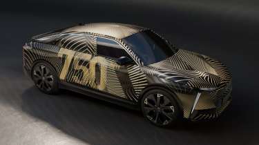 DS electric SUV teaser front quarter static