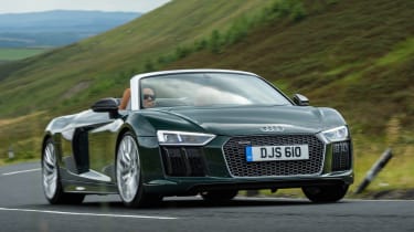 The R8 has Audi&#039;s quattro four-wheel drive system for extra grip