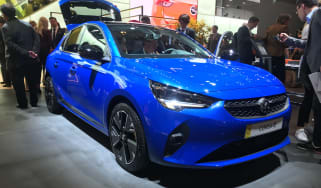 2020 Vauxhall Corsa-e - static 3/4 view at the Frankfurt Motor Show