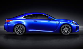 Lexus RC-F coupe 2014 side profile