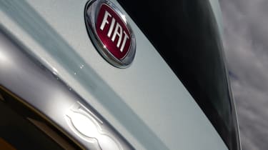 Fiat 500 mild hybrid boot badge