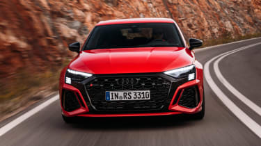 Audi RS 3 driving - front view