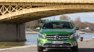 Redesigned bodywork and raised suspension gives the GLA a more rugged look