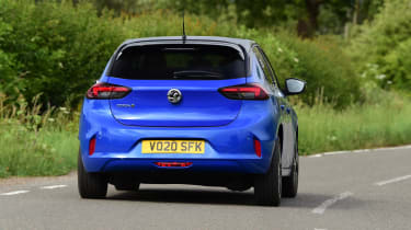 Vauxhall Corsa-e hatchback rear driving