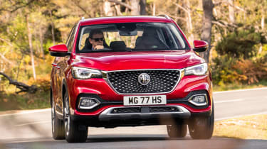 MG HS SUV front driving