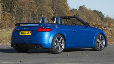 The TT RS Roadster is powered by a 2.5-litre five-cylinder petrol engine with 395bhp