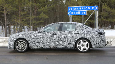 Mercedes-AMG C43 spotted testing - side view