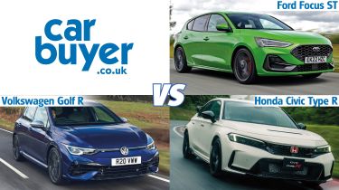 Honda Civic Type R vs Ford Focus ST vs Volkswagen Golf R header