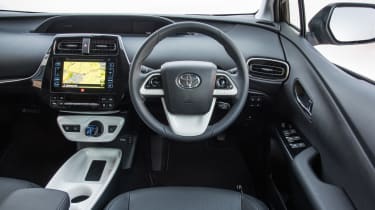 Inside the Prius, dashboard readouts keep you constantly informed about how efficiently you&#039;re driving