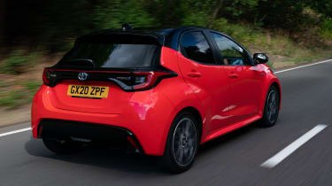Toyota Yaris Hybrid rear 3/4 tracking