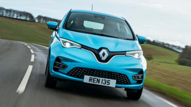 Renault ZOE old vs new front driving
