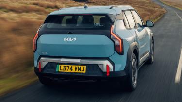 Kia EV3 rear quarter driving