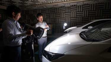 Nissan car paint under light