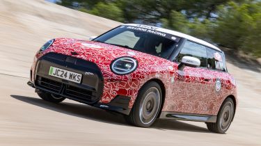 MINI JCW E prototype front quarter