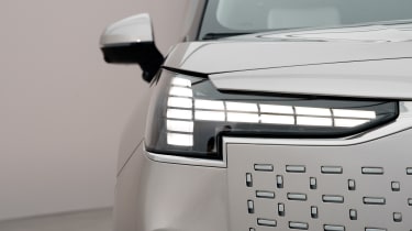 Volvo EM90 headlight close up