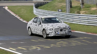 2021 Mercedes C-Class testing at the Nurburgring - front panning 