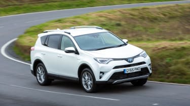 The petrol-electric hybrid RAV4 is the least satisfying to drive