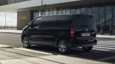 Peugeot e-Traveller driving at airport