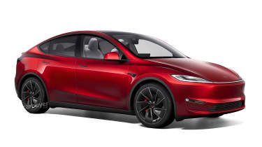 Tesla Model Y facelift render front quarter