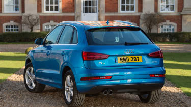 A sloping hatchback gives the Q3 sleek looks, but also reduces load capacity