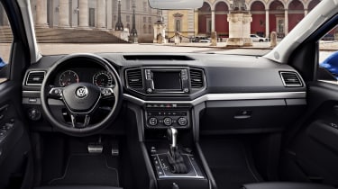 The Amarok’s smart dashboard will be familiar to anyone who’s driven a VW car