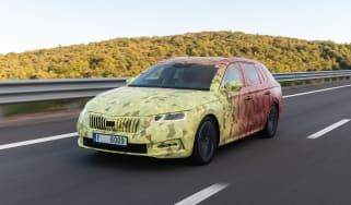 2020 Skoda Octavia Estate driving - camouflaged