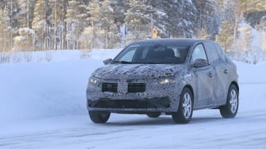 2021 Dacia Sandero winter testing - front dynamic 3/4