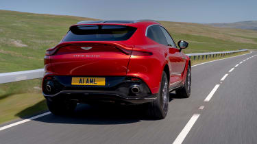 Aston Martin DBX SUV rear tracking