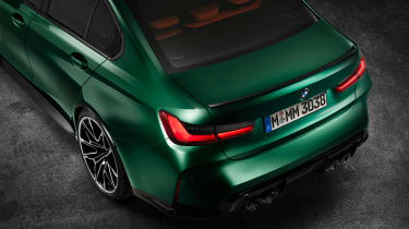 2021 BMW M3 Competition saloon - rear view static 
