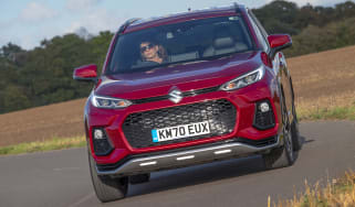 Suzuki Across SUV front 3/4 cornering
