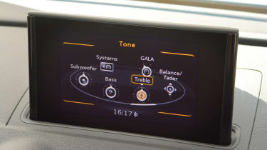 The entry-level SE trim gets a seven-inch infotainment screen which rises from the dashboard