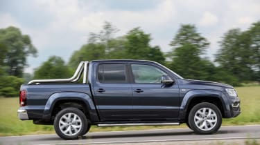 The Amarok has a pickup load bed and five-seat interior