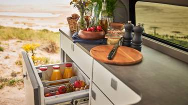 Ford Transit Custom Nugget LWB kitchen drawer