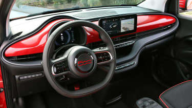 Fiat 500 electric RED interior