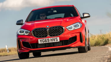 BMW M135i driving - front view