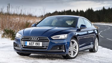 The A5 Sportback has sharp lines and modern features including slim headlights with LED technology