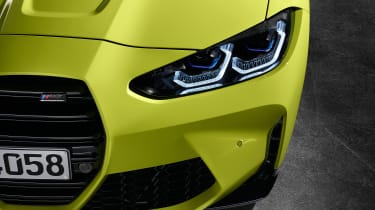 2021 BMW M4 Competition Coupe - front lights close up 