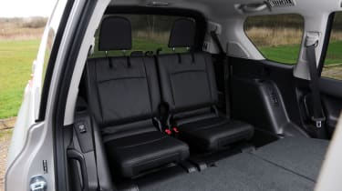 Like many seven seater cars, the Land Cruiser&#039;s rearmost seats are tight - though they&#039;re useful nonetheless
