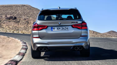 BMW X3 M Competition SUV rear on track
