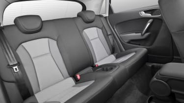 The same high-quality interior materials are used in the back