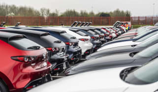 Mazda3s at Bristol port